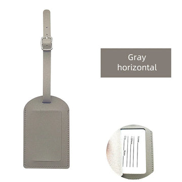 leather luggage tag 1 PCS Travel fashion solid color PU leather luggage tag suitcase luggage tag travel accessories name ID address portable tag