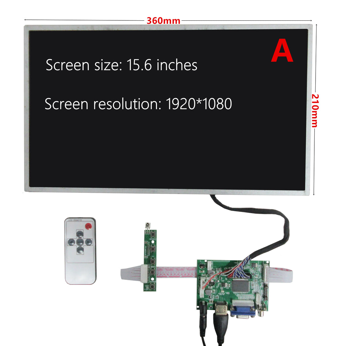 Display screen MATERIAL:METAL PLASTIC USE:personal use 15 Inch 1920*1080/1600*900 Screen Display LCD Monitor With Control Driver Board HDMI-Compatible VGA AV For Raspberry Banana Pi