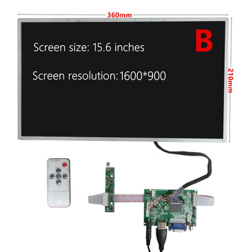 Display screen MATERIAL:METAL PLASTIC USE:personal use 15 Inch 1920*1080/1600*900 Screen Display LCD Monitor With Control Driver Board HDMI-Compatible VGA AV For Raspberry Banana Pi