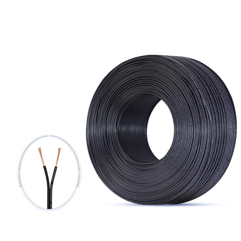 2X20AWG With Black Nylon Yarn Braid red black