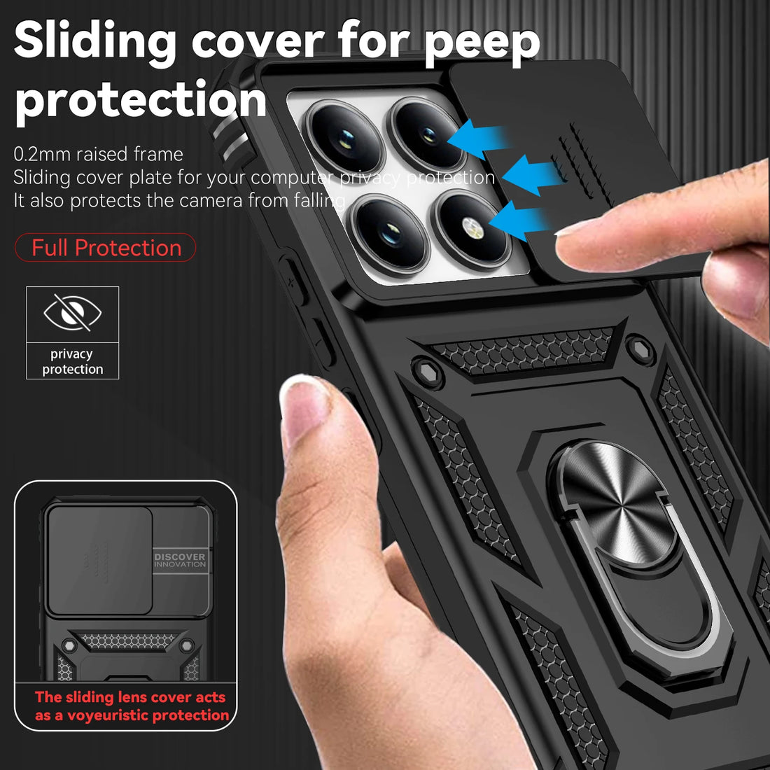 PHONE CASE Best Protection Slide Lens Cover Case for Xiaomi 15T Pro 14T 13T 12T Xiaomi15t Xiao Mi 15t Mi15t Phone Accessories Cases
