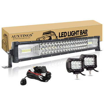 LED TRACK LIGHT MATERIAL:ALUMINUM PC 7D 22- 52in 270W-675W Off Road LED Light Bar with 2x36W Work Light Wire Kit 12V 24V Led Bar for Car Jeep Truck 4x4 ATV Boat