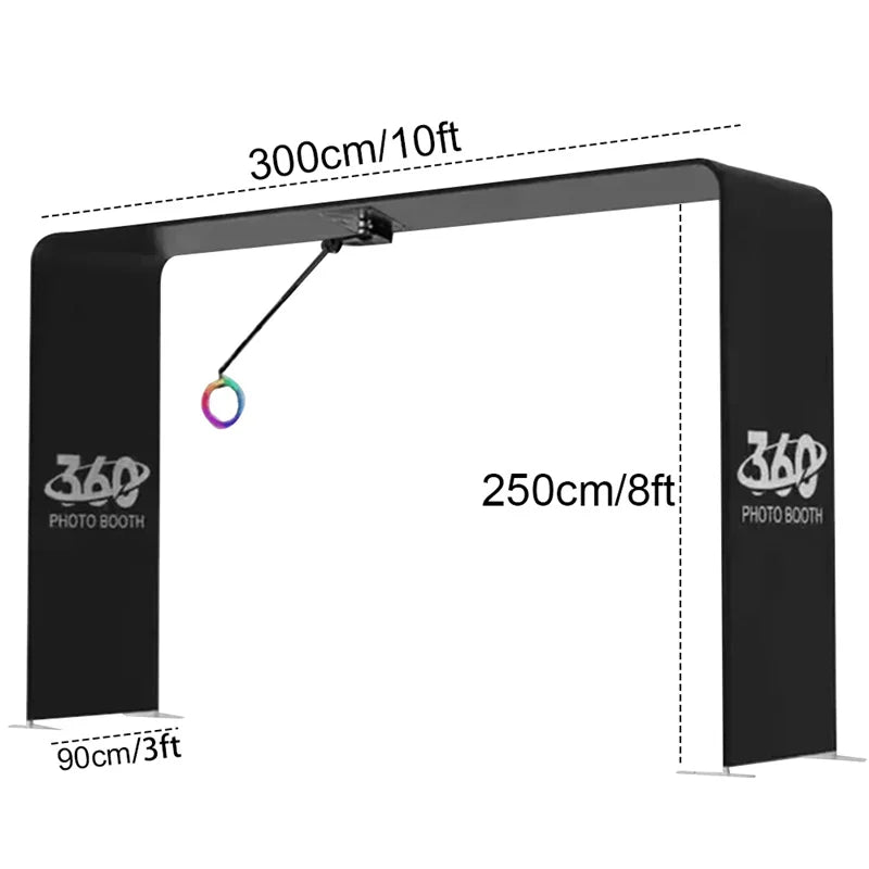 photo booth platform 7-15ppl Portable photo booth 360 selfie overhead 360 photo booth automatic with ring light,Free Logo,for parties wedding event