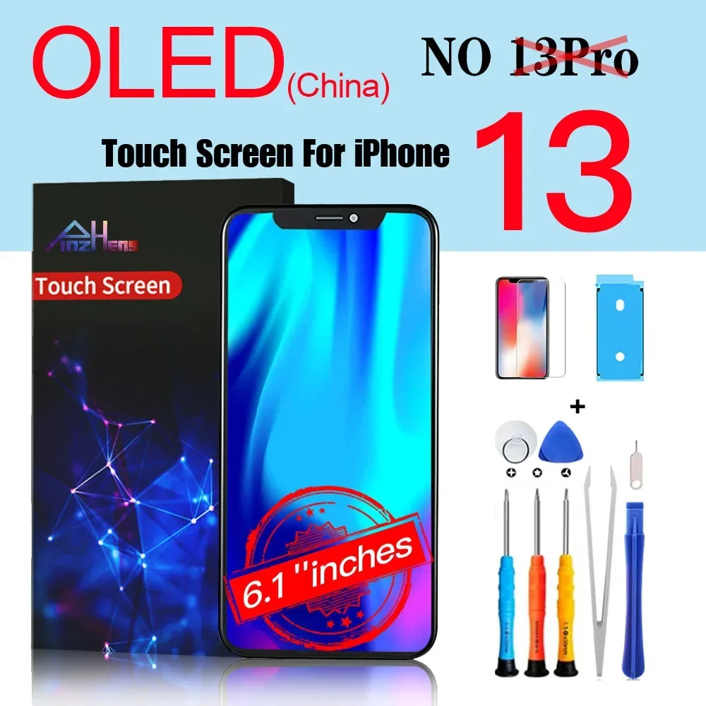 OLED display 1690P-IC16 1630P-IC16 PINZHENG High Quality Screen AMOLED INCELL LCD OLED OEM For iPhone 11 12 13 Mini Pro Max XS XR MAX Display Replacement With Tool