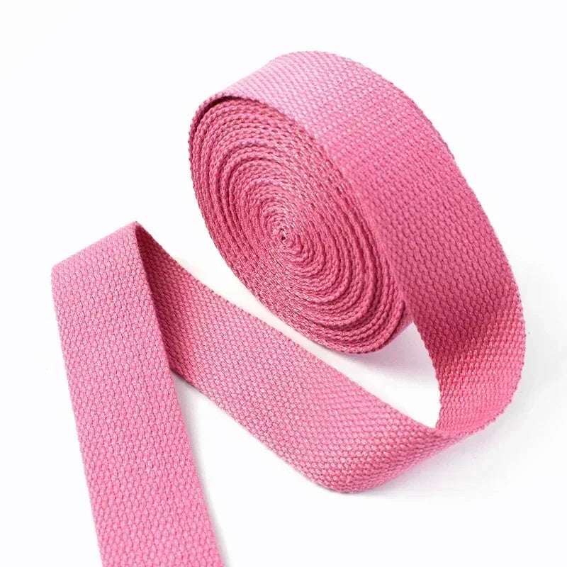 ribbon 5Meters 1.3mm 20-50mm Cotton Webbings Tape for Bag Strap Backpack Label Ribbon Band Clothes Bias Binding DIY Sewing Accessories