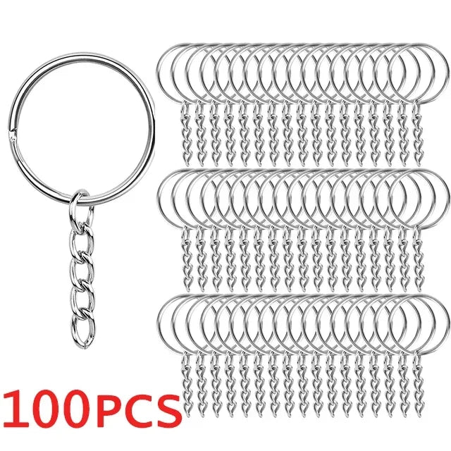IRON KEYRINGS DECORATION Metal Keyring Keyfob Stainless Steel Anti-rust Key Holder Keychains Pendant Key Ring 30mm/25mm/20mm