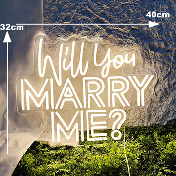 Will You Marry Me Neon Signs LED Wedding Mariage Decor Signboards Party Room Wall Decor Wedding Neon Sign with 12V Power Adapter