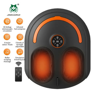 Massage device  Jinkairui Kneading Air Compression Electric Foot Massage Machine Roller Shiatsu Heated Multifunctional Relaxation Household Gift