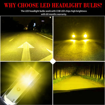 LED CAR LIGHT 72W 16000LM Car Headlight H4 H7 H1 LED H8 H9 H11 12000K 6000K 6500K lemon green Auto fog Light H3 9005 HB3 9006 12V LED Bulb F2C