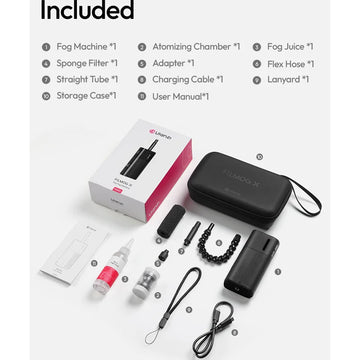 VIDEO INTERFACE SAMPLE MATERIAL:METAL USE:VIDEO INPUT Ulanzi FM02 FILMOG X 30W Portable Smoke Machine Real-time Dispaly Type-C Charging for Photography Video Filming Stage Effect