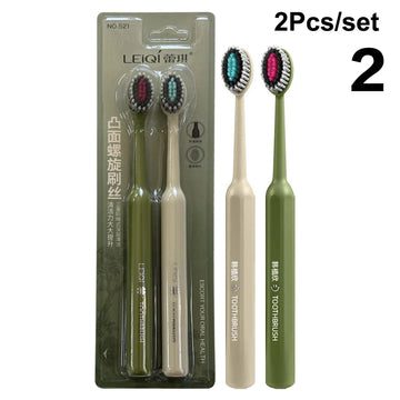 toothbrush head FOR clean teeth 2 Pcs Whole Mouth Clean Toothbrush Ultra-Fine Soft Hard Bristle Toothbrush For Adults Excellent Cleaning Effect Whitening Teeth