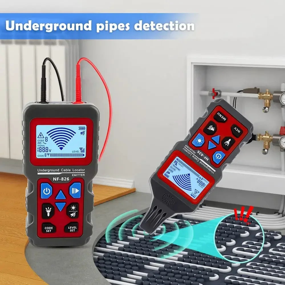 Electrical Measuring Equipment NOYAFA NF-826 Underground Cable Tester Locator Wire Tracker Detection Wall Electrical Lines Water and Gas Supply Pipeline Path