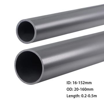 tube 16-160mm OD PVC Pipe Light Grey PVC Rigid Round Tube High Impact for Water Pipe Cable Sleeve Garden Irrigation Watering Fittings
