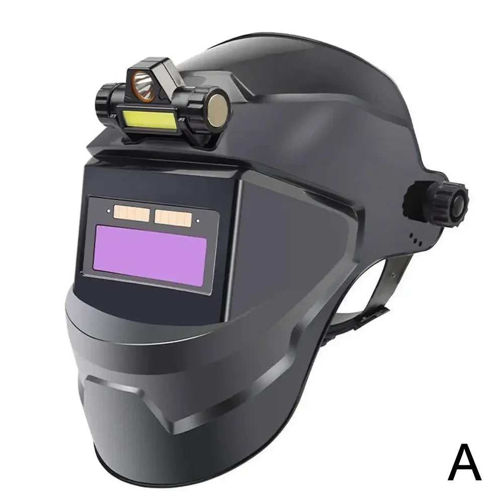 welding mask Auto-Darkening Welding Helmet - Rechargeable LED Headlight Electric Arc Weld Grinding Mask for MIG/TIG/Cutting  Welding Filter