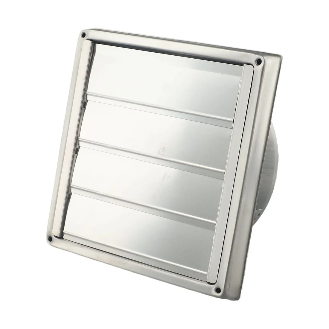 AIR VENT 100/125/150mm 304 Stainless Steel Air Vent Duct Grill Air Outlet With Non-Return Louver Windproof Rainproof Ventilation Cover