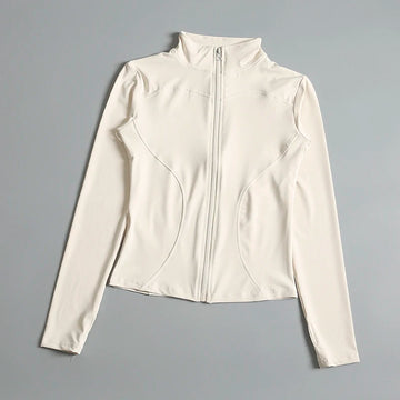 Gym Fitness Zip up Training   Running Workout Yoga Cropped Track Sport Jackets for Women