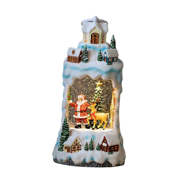 RESIN SNOW GLOBE Christmas Village Snow Globe Resin Image Xmas Decor for Office Home Bedroom