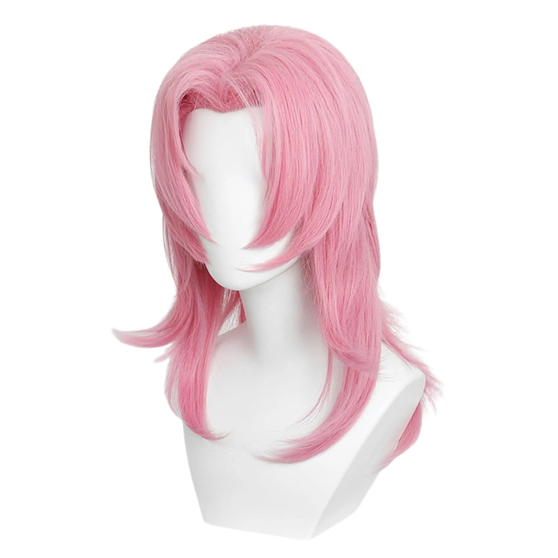 The chemical fiber wig Light pink mid-part anti-warped hair chemical fiber synthetic wig | animated KPop Demon Hunters character romantic role-playing