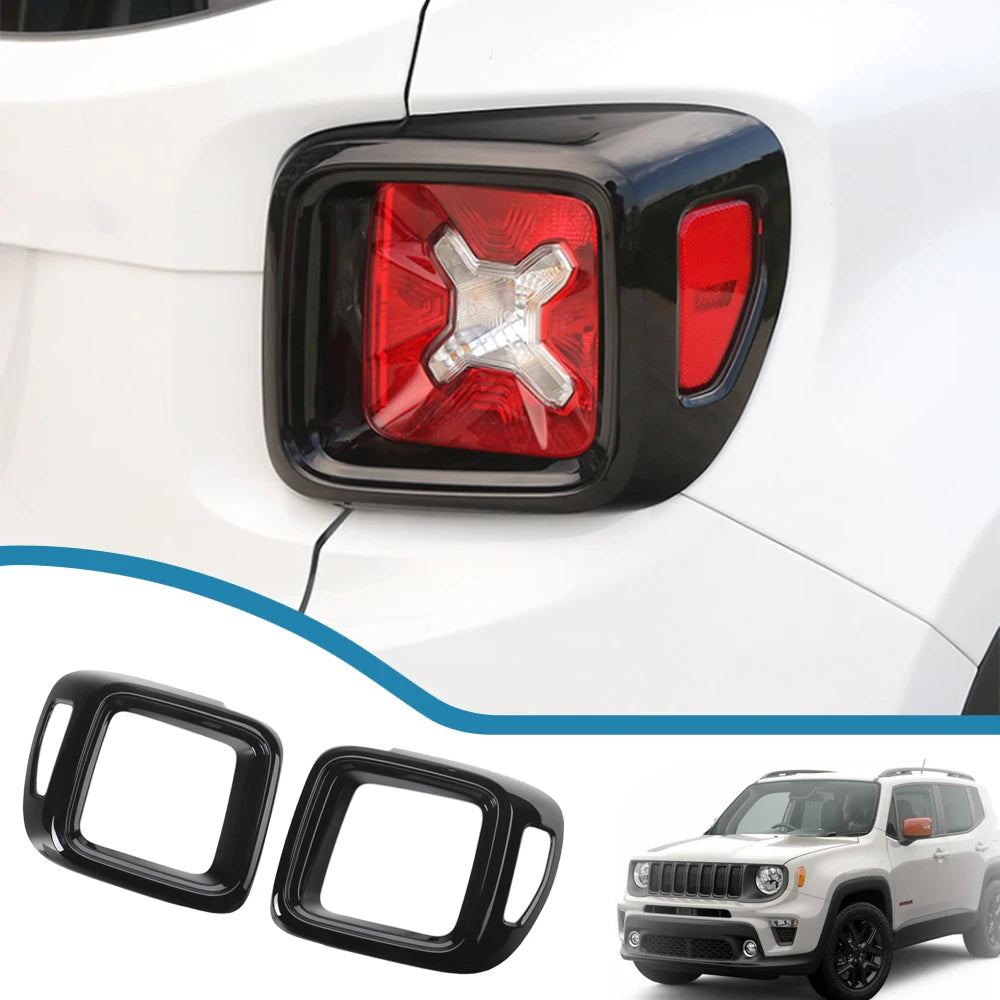 LED light surface shell material Car Rear Tail Light Lamp Decoration Cover for Jeep Renegade 2016 2017 2018 2019 2020 2021 2022 Lamp Hood Exterior Accessories