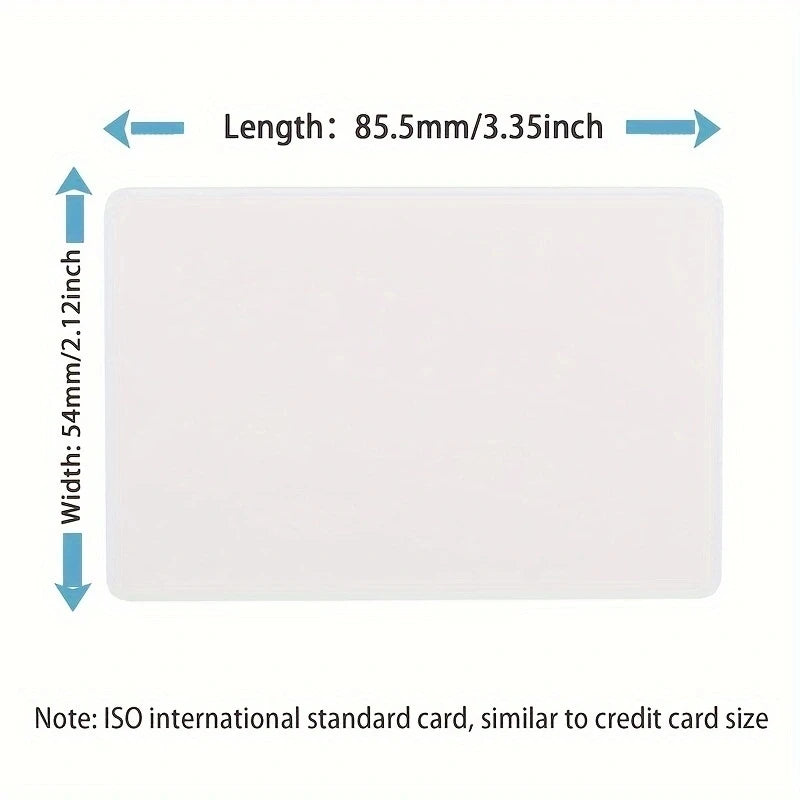 PVC CARDS 50pcs High Glossy Blank PVC Business Card Design Logo Name Thank You ID Card Waterproof and Double Sided Printing NOT NFC Cards