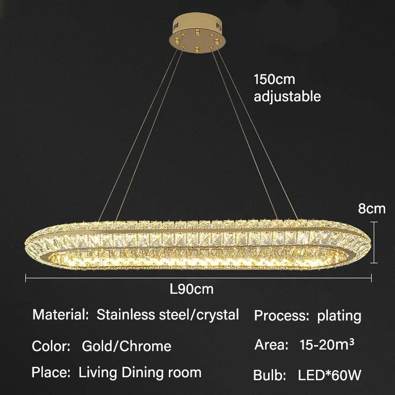 LAMP BODY,CRYSTAL Luxury Crystal LED Pendant Lights Villa Living Dining Room Lighting Decor Lustre Chandelier Lamp Indoor Hotel Bar Lights Fixture