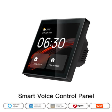 Gateway 4G Tuya Wifi Smart Touch Screen Center Control Panel Voice Control ZigBee Gateway Built-in For Intelligent Scenes 4 Inches Screen