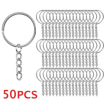 IRON KEYRINGS DECORATION Metal Keyring Keyfob Stainless Steel Anti-rust Key Holder Keychains Pendant Key Ring 30mm/25mm/20mm