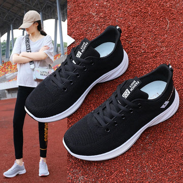 Female Summer Mesh Surface Breathable Flying Weaving Student Women Shoes Casual Sports Running Shoe Woman Sneakers 2024 New Lady