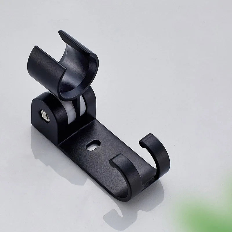 ALUMINUM MOUNTING Chrome and Black Plated Aluminium Shower Holder Wall Mounted hand shower holder bracket