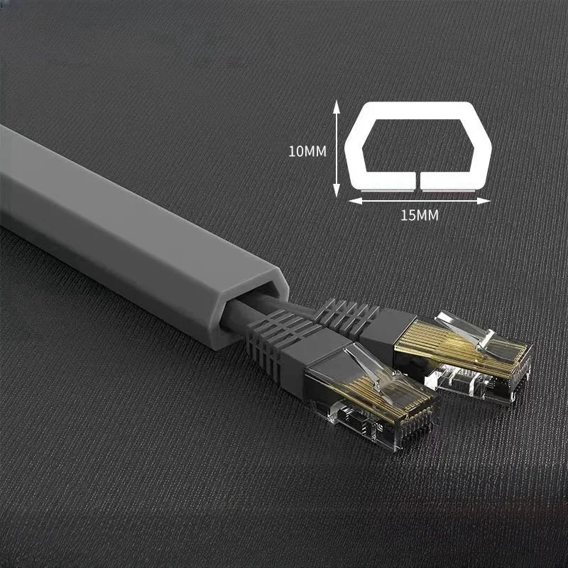 Plastic cable protector for Events 0.5M Trapezoid Slot Floor Cord Cover Cord Protector Extension Wiring Duct Electric Wire Slot Cable Manage Cable Hider Organizer
