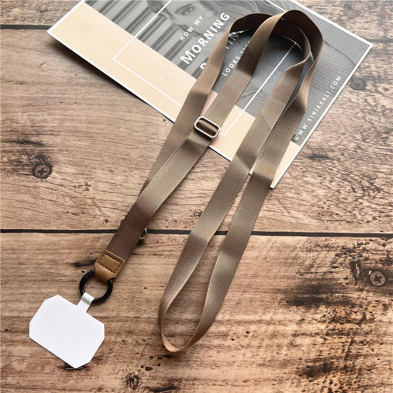 Polyester lanyard Polyester Adjustable Webbing Lanyard Wrist Lanyard Gasket Hanging Neck Sling Multifunctional Mobile Phone Rope