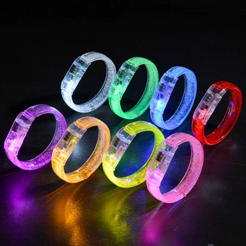 10/20/30/50 Pcs Led Glow Bracelets Wristbands Glow In The Dark Party Supplies Neon Light Up Bracelet Wedding Party Decor
