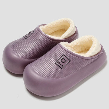 LADY SHOES Waterproof Cotton Slippers for Women Men Winter Outdoor Indoor Non slip Home Plush Shoes Thick Bottom Cute Bear Shoes Couple