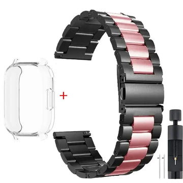 WATCH STRAPS BASE METAL Luxury Metal Strap + TPU Soft Case For Xiaomi  Redmi Watch 5 Active/Lite TPU Soft Case For StainlessSteel Watchband Correa