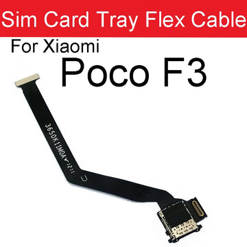 FLEX CABLE High Quality For Xiaomi Mi Poco F3 Sim Card Reader Connector Flex Cable LCD Screen Connect Mainboard Extended Flex Cable Parts