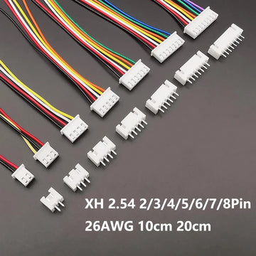 rf connector 5Sets JST XH2.54 XH 2.54mm Wire Cable Connector 2/3/4/5/6/7/8 Pin Male and Female Plug Socket 10cm 20cm Wire Length 26AWG