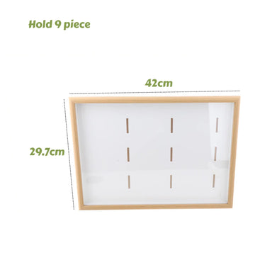 Wooden Medal Wooden Honor Medal Display Photo Frame Medal Dust-Proof Display Case for Sports Military Medal Display Picture Frame