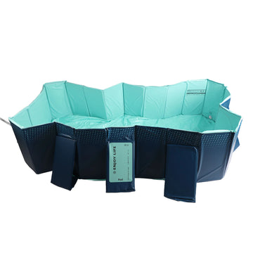Canvas pool Canvas pool Foldable Swimming Pool Folding Oversize Bath Pool Inflation Free for Home Outdoor 2.6m / 8.53ft