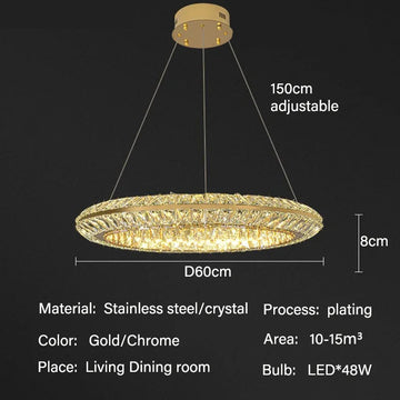 LAMP BODY,CRYSTAL Luxury Crystal LED Pendant Lights Villa Living Dining Room Lighting Decor Lustre Chandelier Lamp Indoor Hotel Bar Lights Fixture