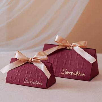 Packing box Special Love Gift Box with Ribbon for Wrapping Cookies and Candy Box Sweet Wishes Happy Wedding Party Decor Bridal Shower