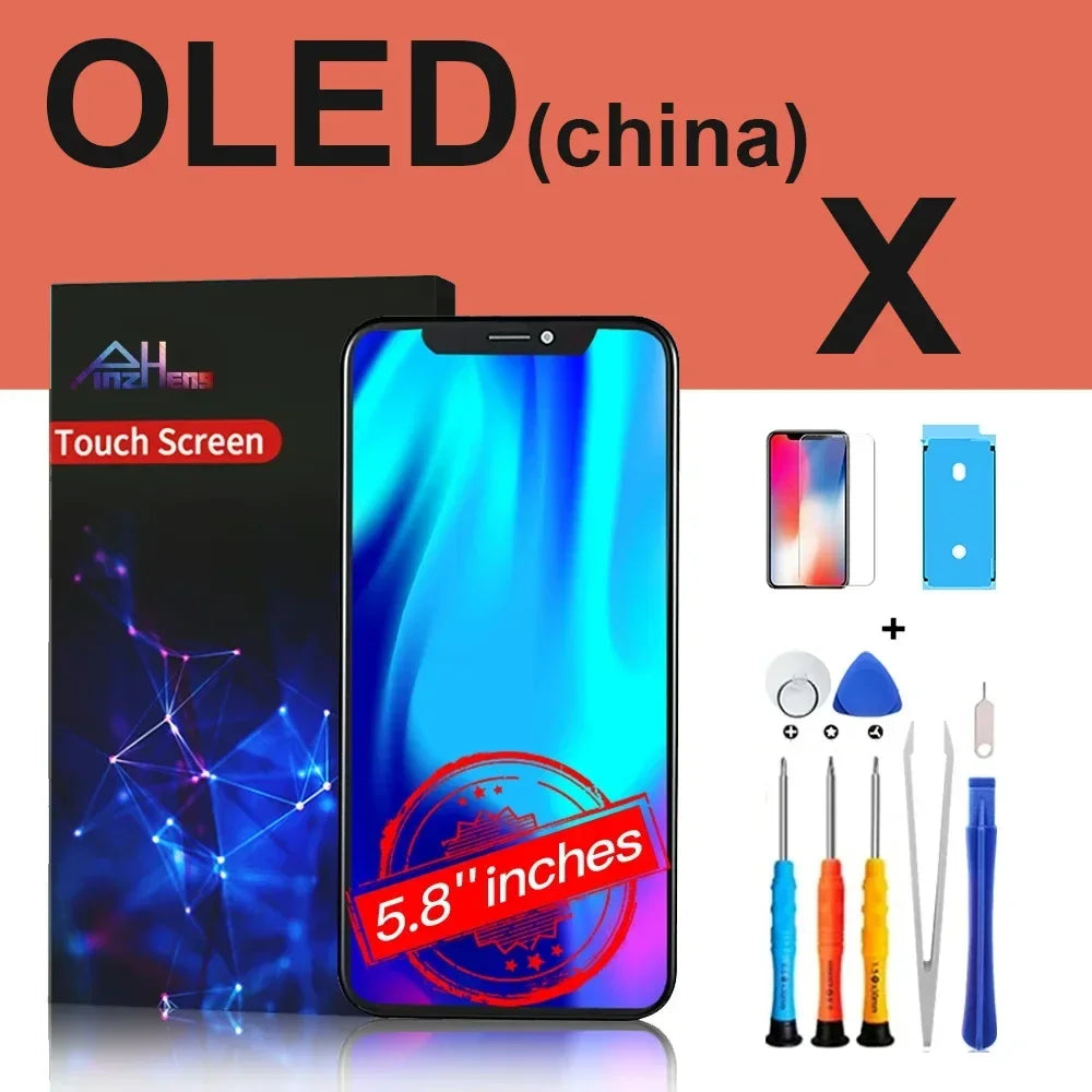 OLED display 6.1 6.7 PINZHENG High Quality Display INCELL OLED OEM AMOLED For iPhone XS MAX X XR 11 12 13 MINI PRO PROMAX Screen Replacement LCD