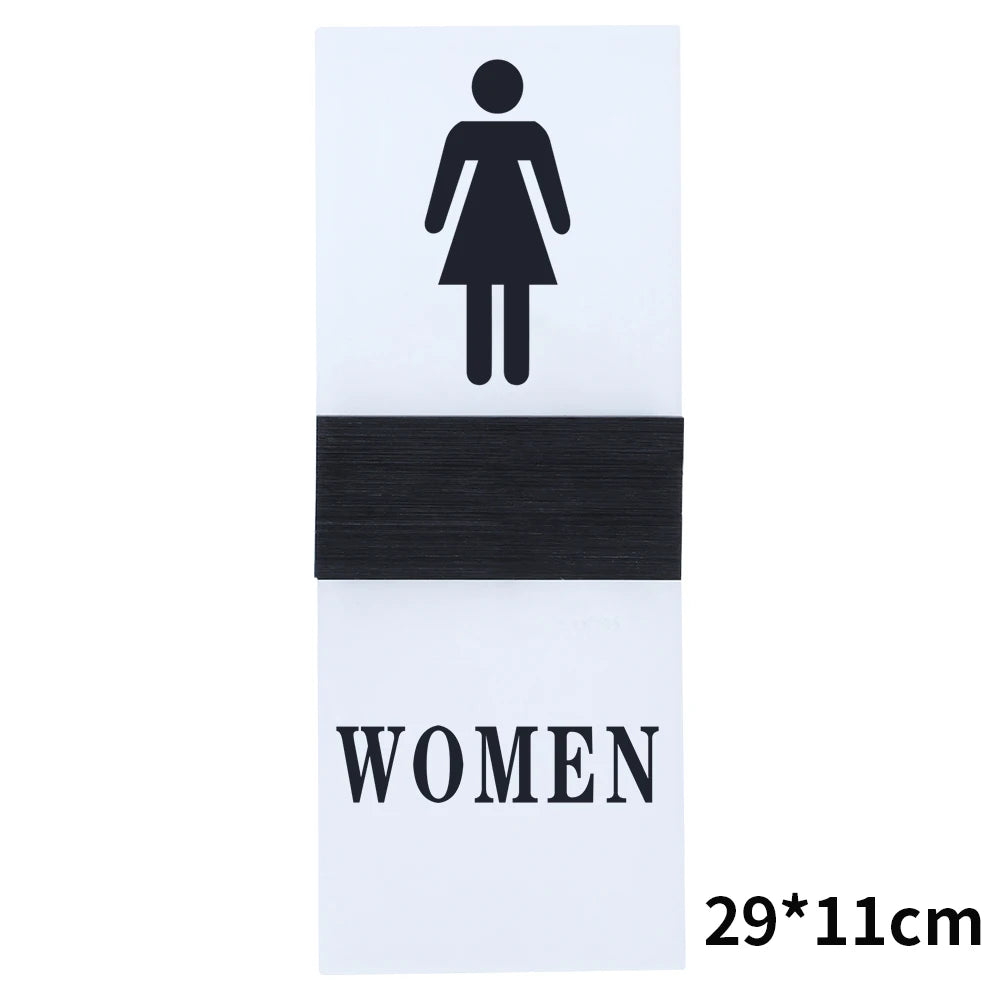 Acrylic LED Sign LED Toilet Door Sign for Restrooms, Bathroom Entrance Display, 29x11cm Acrylic Custom Wc Signage, Drop Shipping