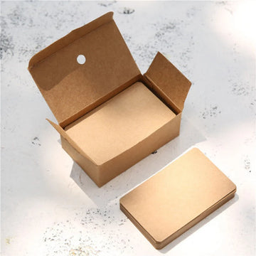 paper card 10/20/30/50Pcs Blank Kraft Paper Card Solid Color Word Learning Cards DIY Message Thank You Cards Portable Small Greeting Card