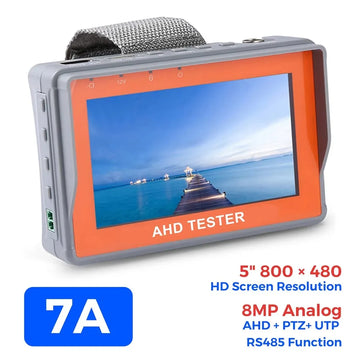 Monitor Show Video PEGATAH 8MP 4K CCTV Tester Security Camera 5 Inch TFT LCD Monitor for 4 IN 1 TVI AHD CVI Analog Security Cam Tester Video Test