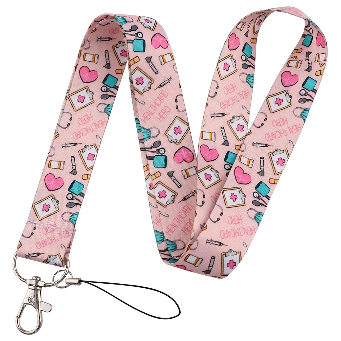 RPET LANYARDS Medical Keychain Flowers Neck Strap Cartoon Dog Lanyards For Pass Card Credit Card Holder Keyring Doctor Nurse Accessories