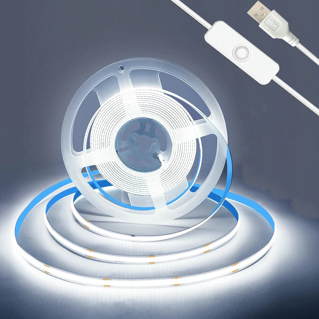LED Strip USB LED Strip Lights 5V 320LEDs/M Warm White COB LED Strip Flexible Lamp Tape DIY TV Mirror Backlight Kitchen Room Lighting