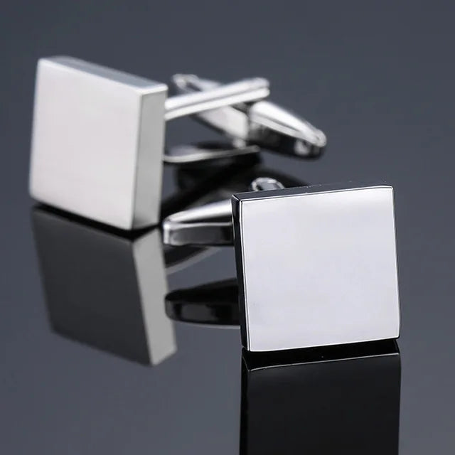 CUFFLINKS High Quality Copper Cufflinks Luxury Cuff Links Mens French Square Button Shirts Accessories Business Jewelry
