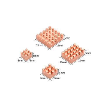 HEATSINK MATERIAL:PLASTIC+METAL USE:FOR SERVER  Raspberry Pi 4 Heat Sink Metal Copper Heatsink Passive Cooling Pad  Heat Dissipation Radiator for Raspberry Pi 4 Model B