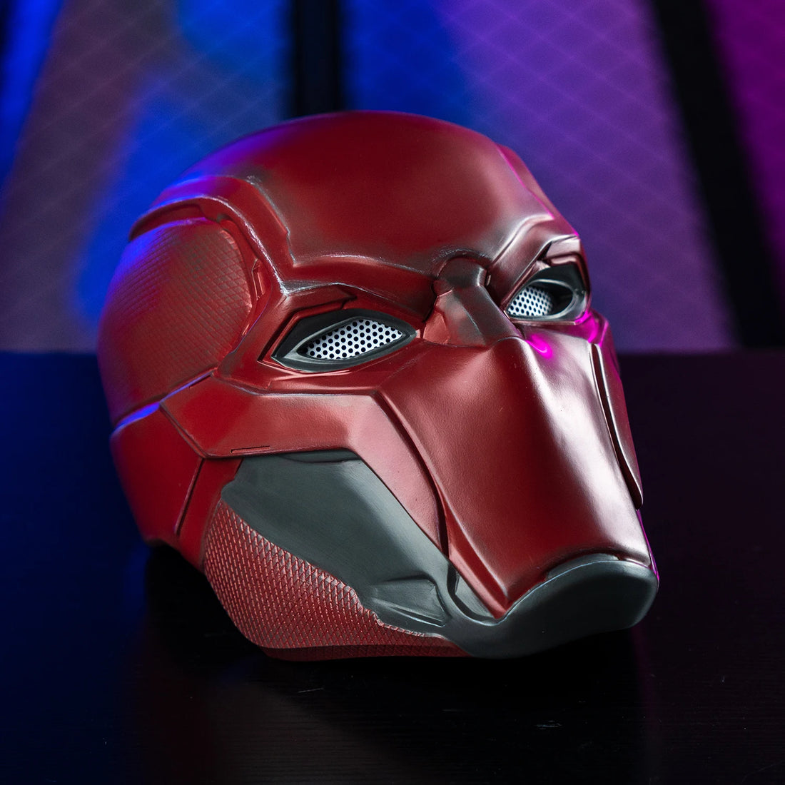 Cosplay Costume props Red Hood Helmet Man Movie Villain Cosplay Red Hood Mask Bat Head Resin Cosplay Costume Prop Replica Fancy Party Headwear