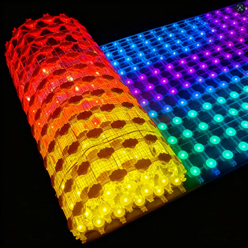 LED film  1M² P31.25 Flexible Transparent LED Grid Advertising Display Screen Outdoor Waterpoof Programmable Matrix Display